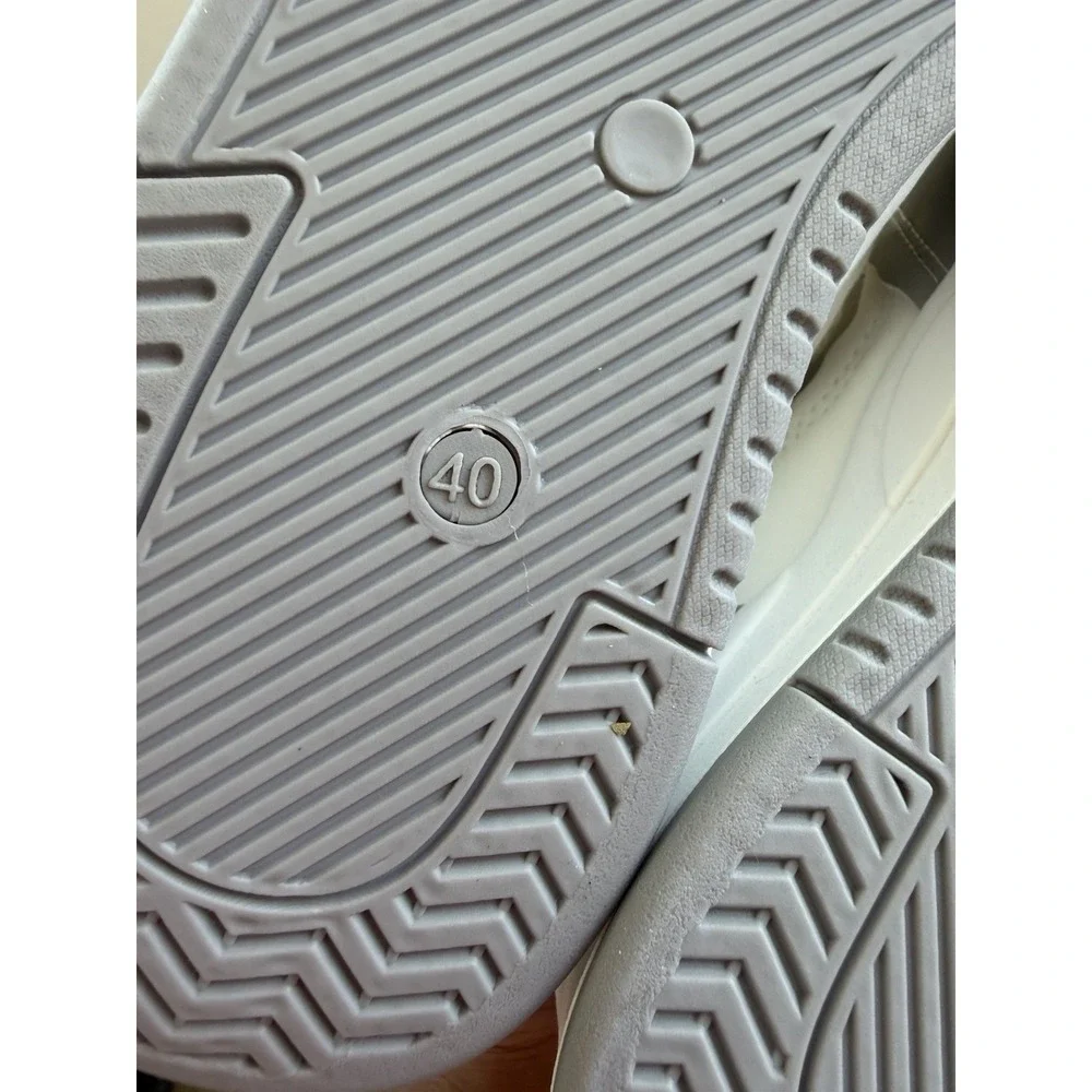 Skoo Wood ADERSTAR Mens 7.5 / EU 40 Sneakers Low Top Mesh White Grey Chunky